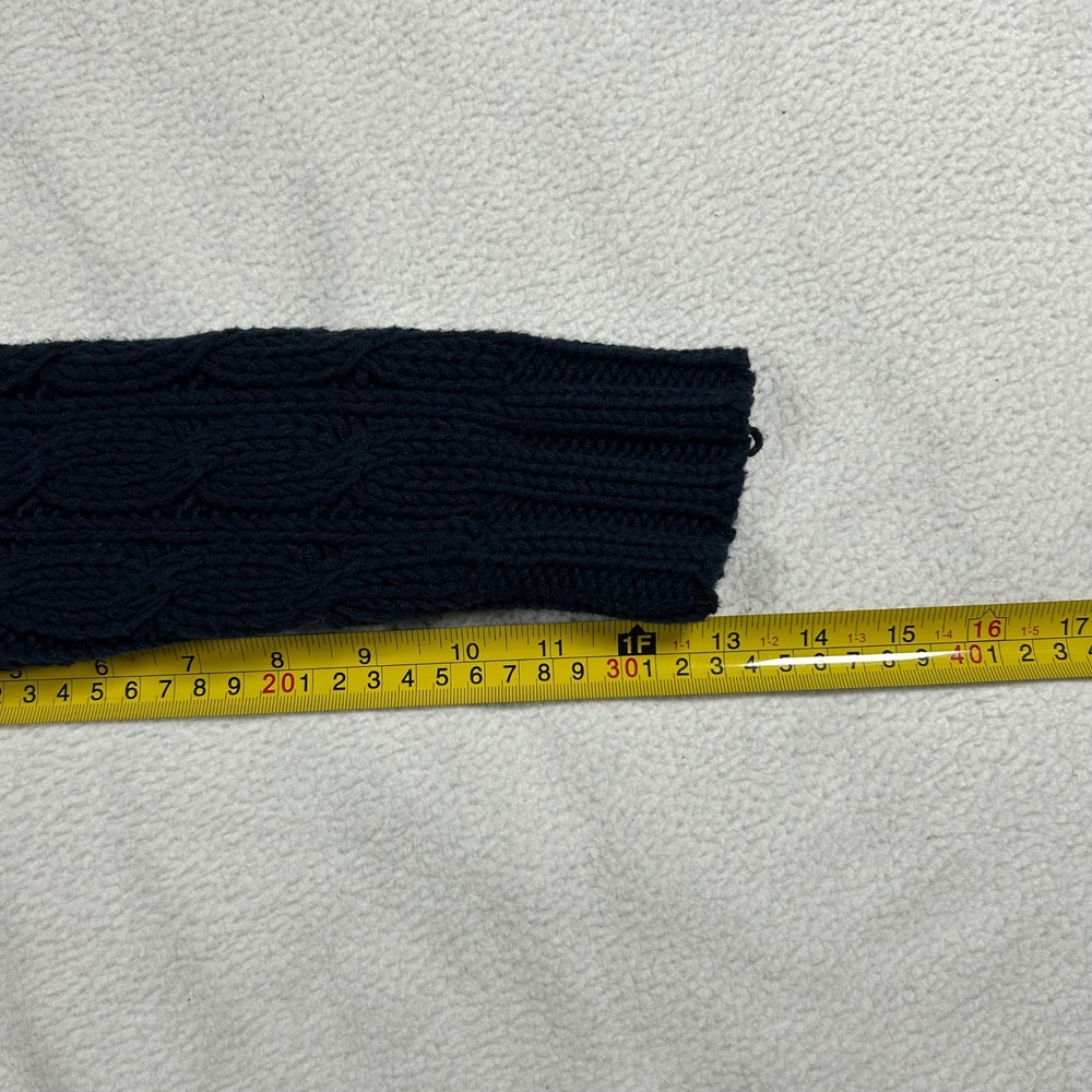 Hollister Cable Knit Hoodie Women's Medium Cardigan Sweater Y2K Chunky Cozy - Picture 6 of 7
